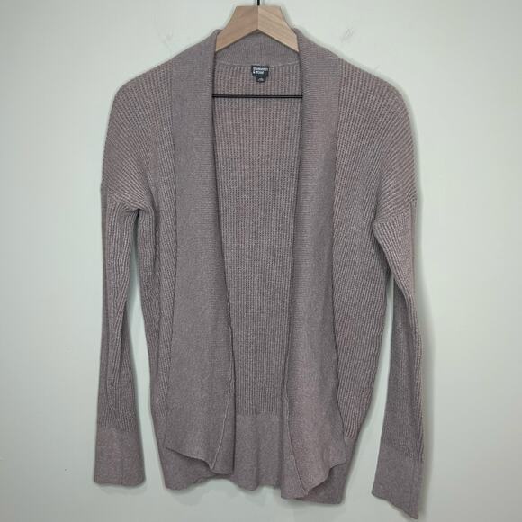 summer & rose Sweaters - Summer & Rose Open Cardigan Sweater Size L Lavender Waffle Knit Ribbed